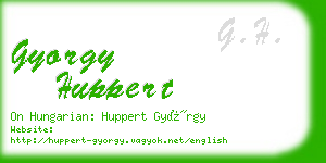 gyorgy huppert business card